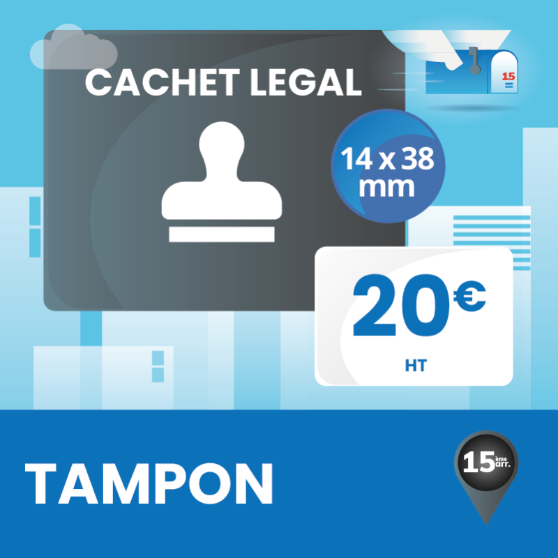 Tampon encreur personnalisé 14x38mm offert à l'ouverture