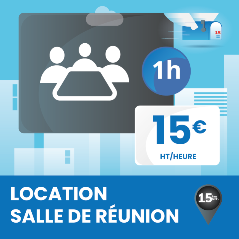 Location de notre salle de réunion (à l'heure)