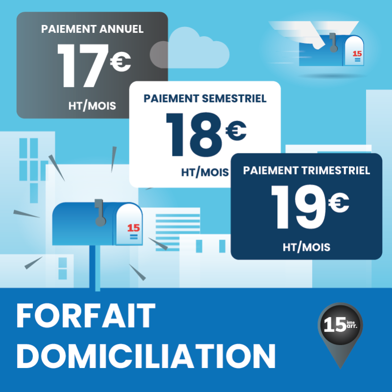 Domiciliation d'entreprise à Marseille 15ème (1 an)