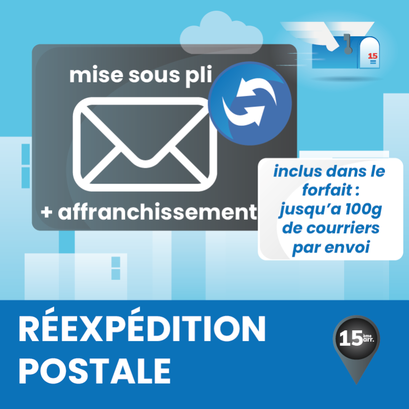 Mise sous pli et Réexpédition simple (forfait)