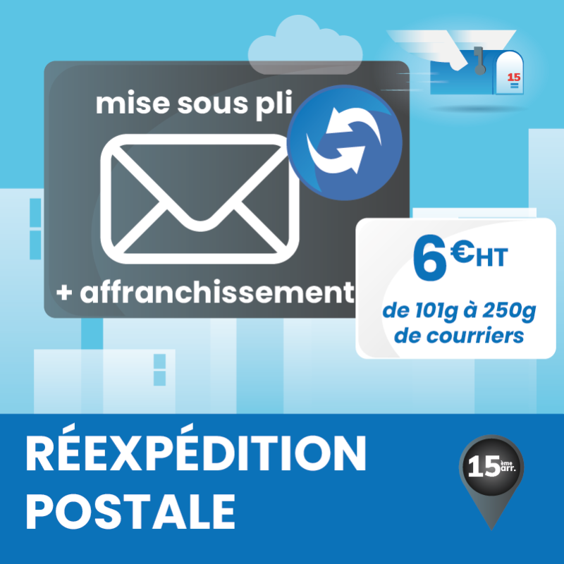 Mise sous pli et Réexpédition simple (forfait)