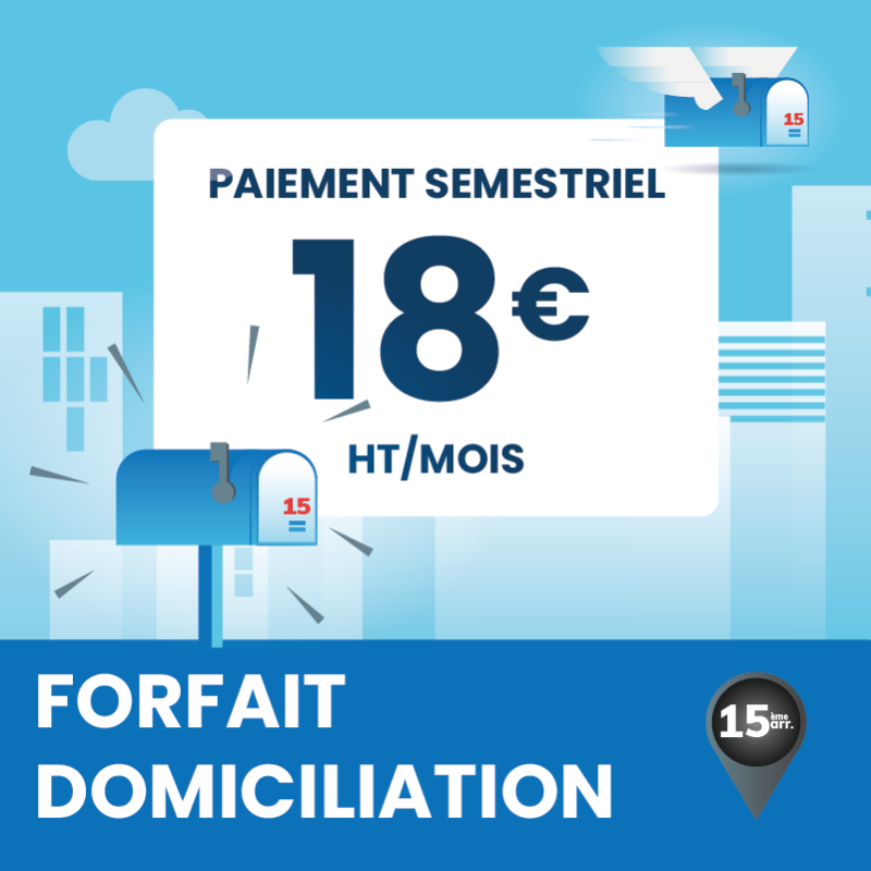 Prolongement 6 mois de votre forfait de domiciliation à Marseille 15ème